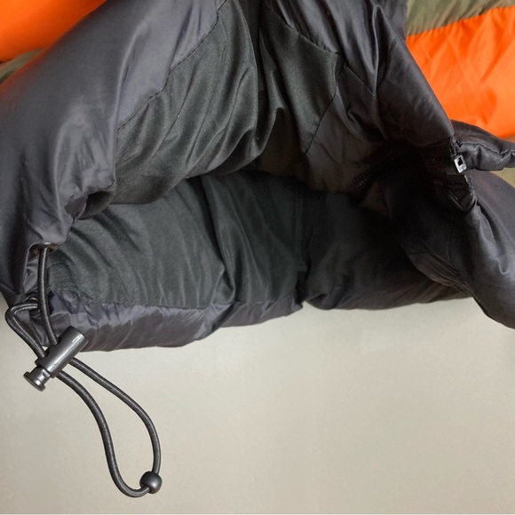 Zara short puffer coat color blocking black orange green quilted size small - Picture 13 of 16